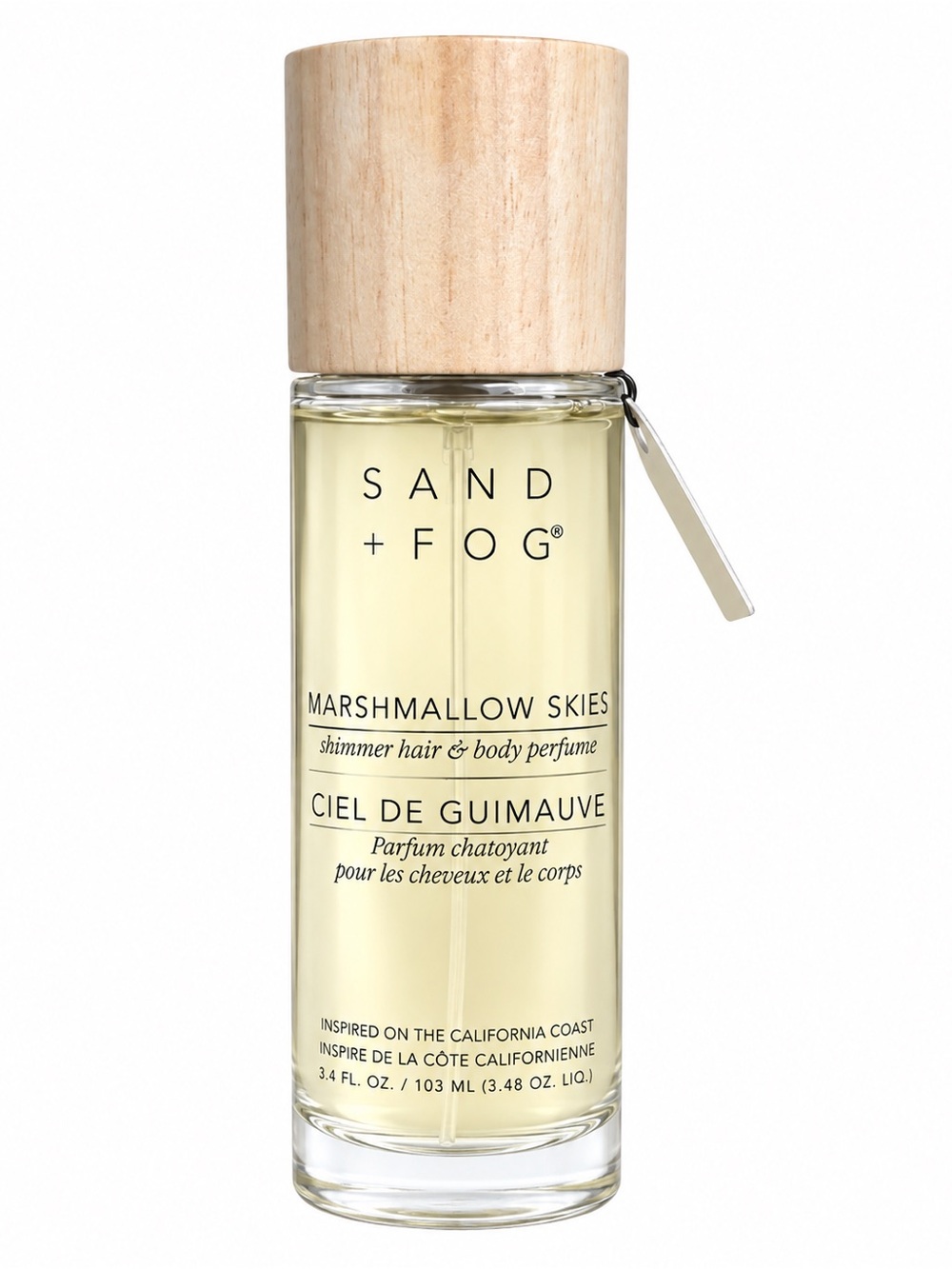 Sand + Fog Marshmallow Skies Shimmer Hair & Body Perfume — Light Yellow